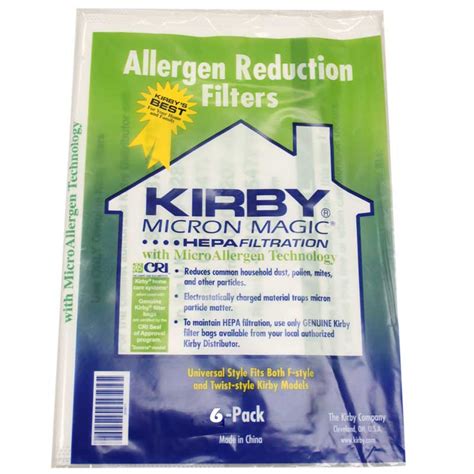 Why Kirby Micron Magic HEPA Filtration Bags Style F are Superior to Traditional Vacuum Bags